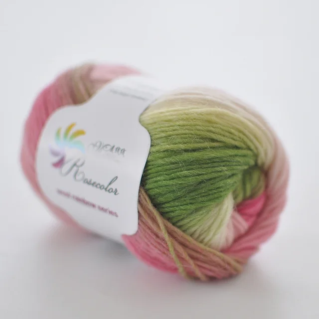 Long Section Dyed Wool Rainbow Thread Coat Shawl Scarf H - Shop at LoveMi