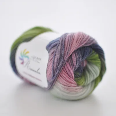 Long Section Dyed Wool Rainbow Thread Coat Shawl Scarf I - Shop at LoveMi