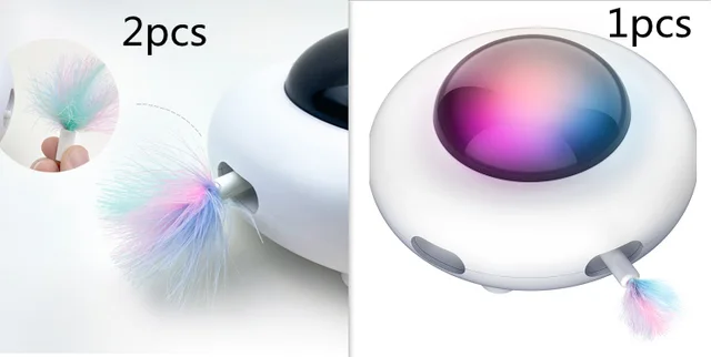 Pet Toy Gravity UFO Smart Teaser Flying Sucer Electric Funny Cat Turntable Set - Shop at LoveMi