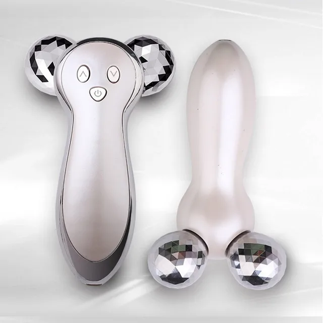 3D Micro current Electric Roller Face lifting Artifact Silver - Shop at LoveMi