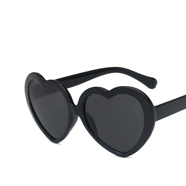 Girl Cute European And American Colorful Sunglasses With Heart Sunglasses Black - Shop at LoveMi