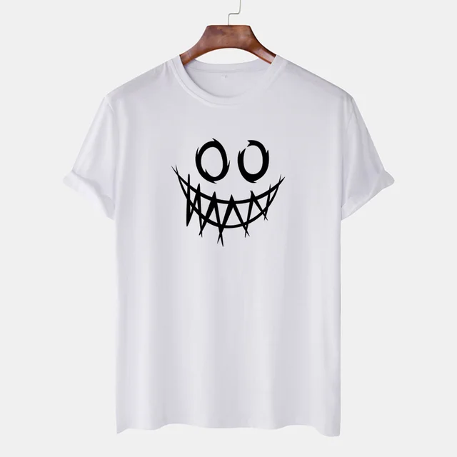 Men's T shirt Casual Loose Short Sleeve White - Shop at LoveMi