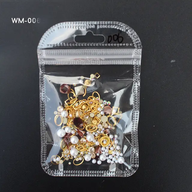 Fashion Nail Art Rivet Metal Chain Pearl Ornament Default - Shop at LoveMi