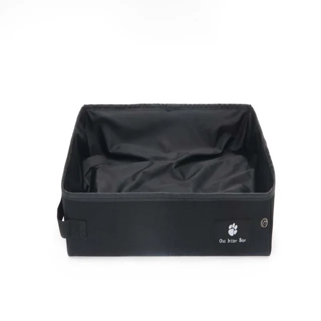 Outdoor Travel Portable Folding Cat Litter Box Black - Shop at LoveMi
