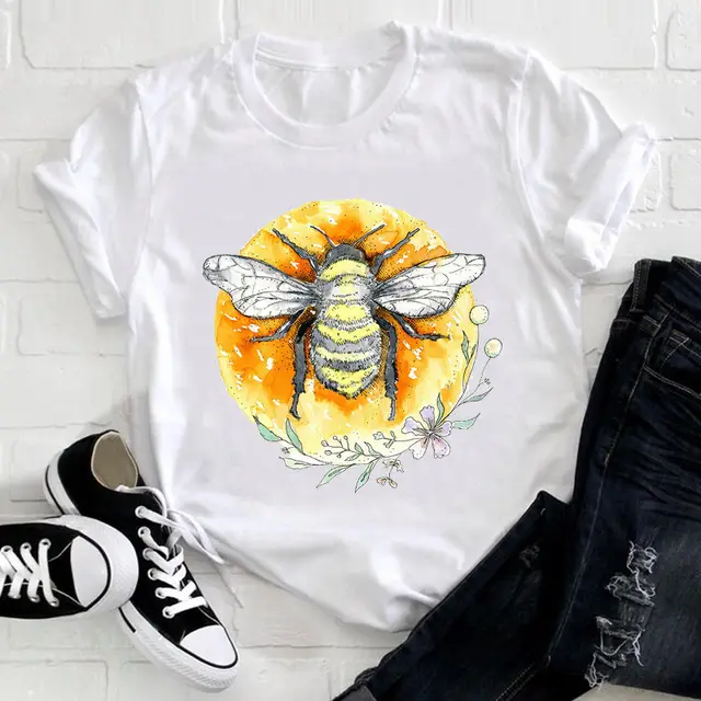 Women Feather Bird Short Sleeve Printing Spring Fashion - Shop at LoveMi