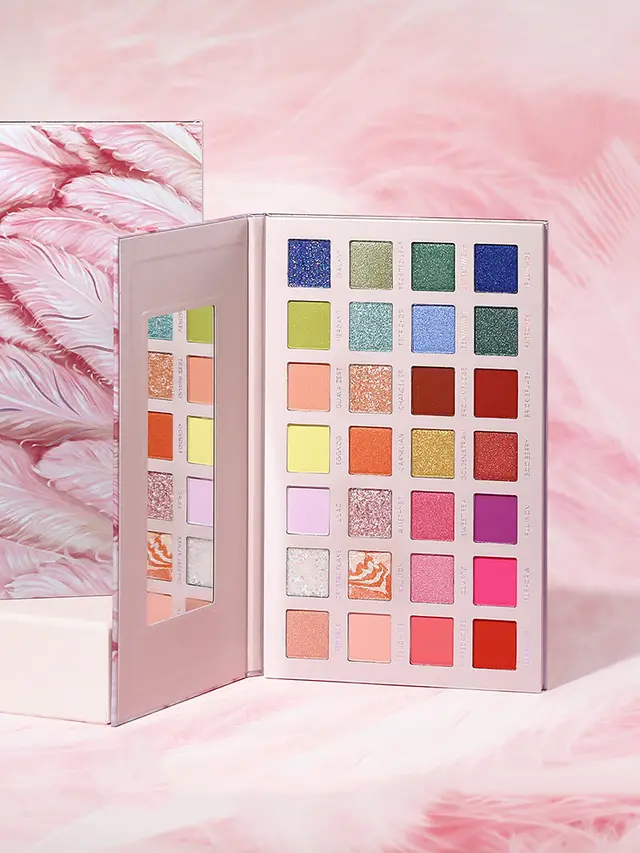 Matte Glitter Pearlescent Net Red Eyeshadow Palette 28 Colors - Shop at LoveMi