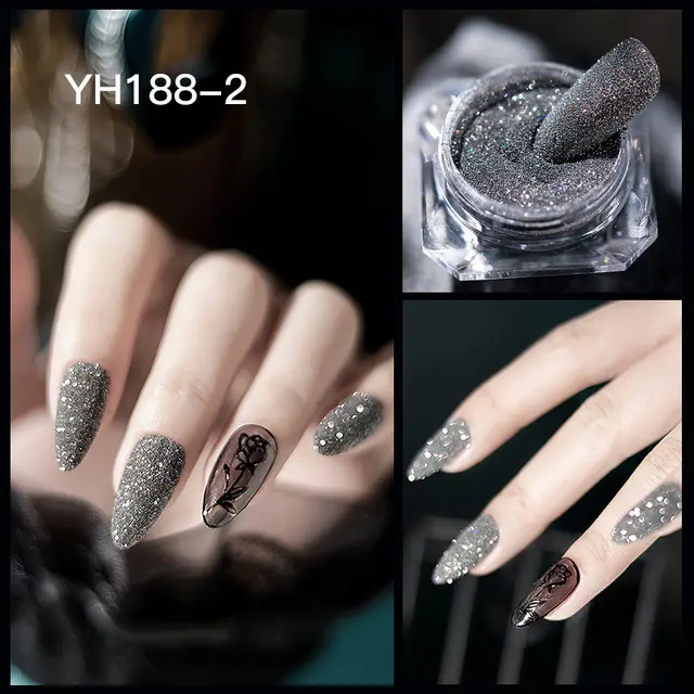 Nail Crystal Diamond Powder Decoration Tool Black - Shop at LoveMi