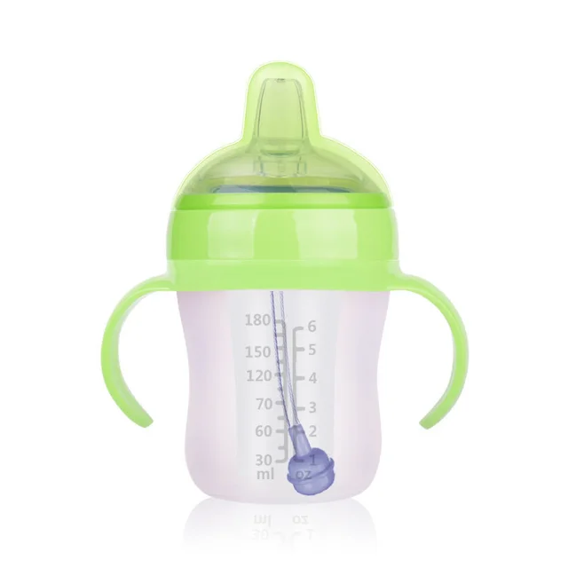 Baby Full Silicone Feeding Bottle, Anti Colic and Anti Fall With Handle Green - Shop at LoveMi