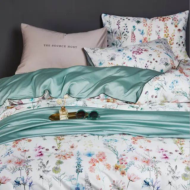 Pure Cotton Four Piece Full Cotton Duvet Cover Bed Sheet Bedding - Shop at LoveMi