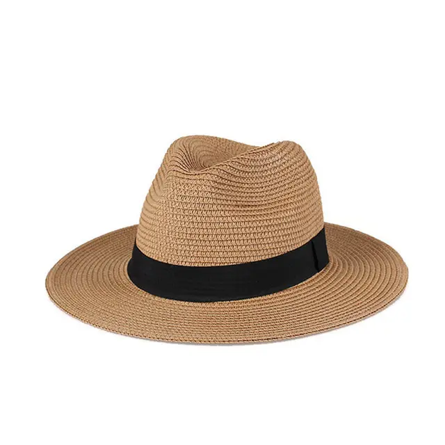 Ladies Big Eaves Beach Sunshade Sun Hat Khaki - Shop at LoveMi