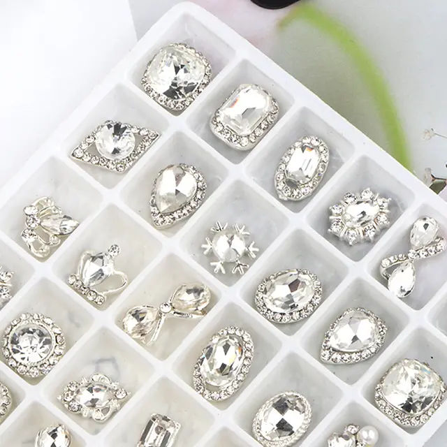 Nail Art Diamond Jewelry Super Flash Mixed Set Luxury Decoration - Shop at LoveMi