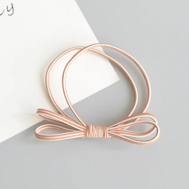Korean Basic Bottoming Bow Hair Tie Hair Rope Orange - Shop at LoveMi