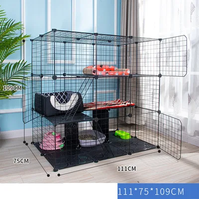 Creative DIY Assembling Pet Wire Fence Indoor Cat Cage - Shop at LoveMi