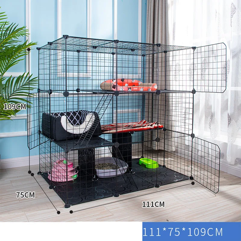 Creative DIY Assembling Pet Wire Fence Indoor Cat Cage - View 1