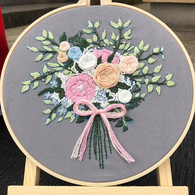 Creative Diy Flowers European Style Embroidery Material Package - Shop at LoveMi