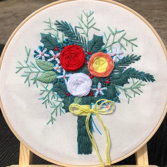 Creative Diy Flowers European Style Embroidery Material Package - Shop at LoveMi