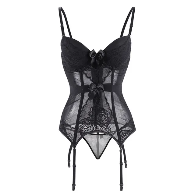 Corset Shapewear Lace sexy Court Corset Black - Shop at LoveMi