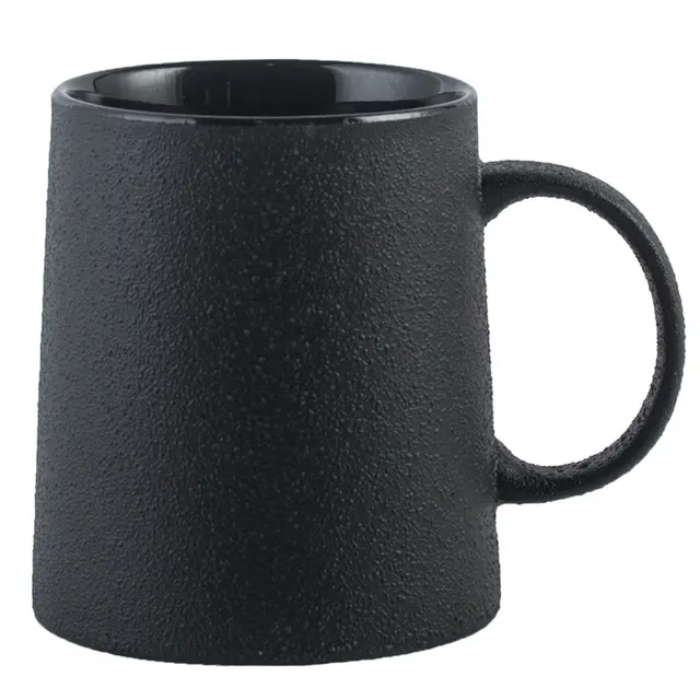 Personality Ceramic Mug Stoneware Black Retro Coffee Cup Black - Shop at LoveMi