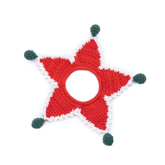 Christmas Cat Scarf Ornaments Cute Dog Scarf Winter Warm Knitted Small Milk Cat Scarf Clothes Red - Shop at LoveMi