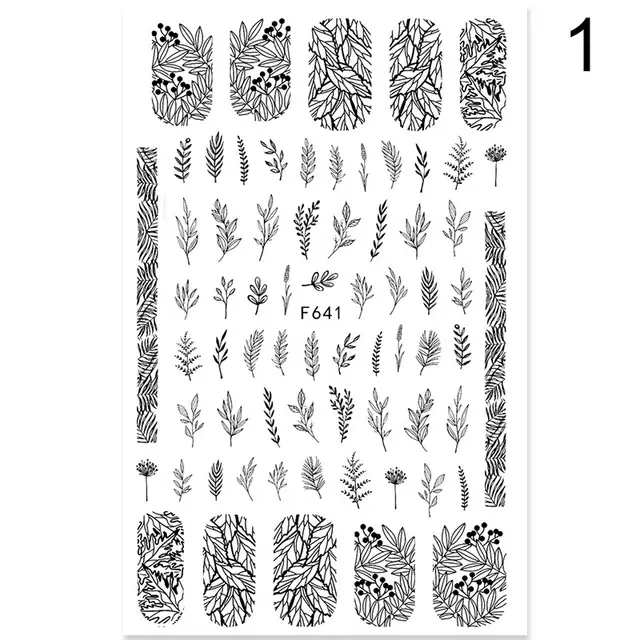 Summer Flowers and Love Adhesive Stickers Nail Art Stickers Foreign Trade Nail Stickers Nail Art Decals Set1 - Shop at LoveMi