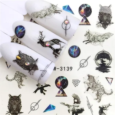 Watermark Slider Nail Stickers Decal Water Transfer Yzw3139 - Shop at LoveMi