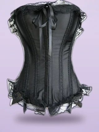 Sexy Black Ding Lace Corset Corset - Black