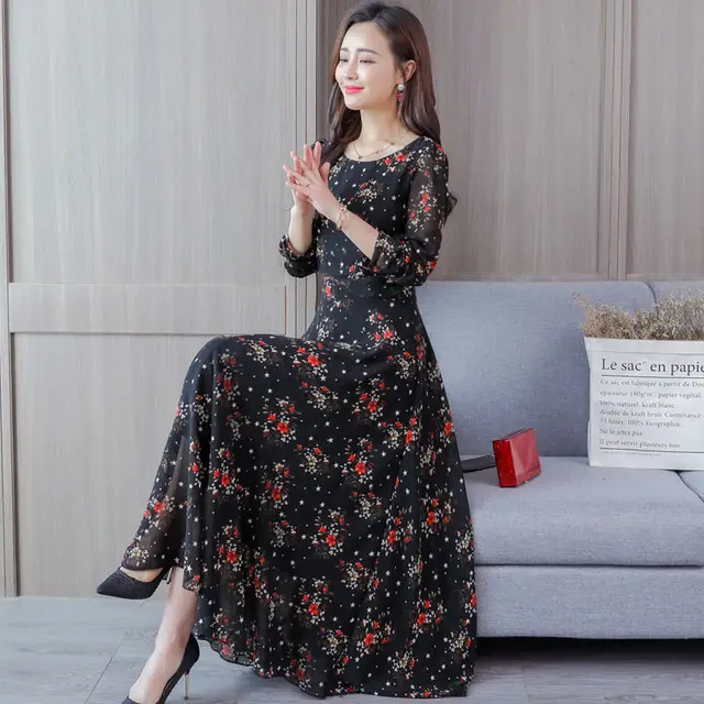 Oversized Skirt Spring Digital Print Large Skirt Black - Shop at LoveMi