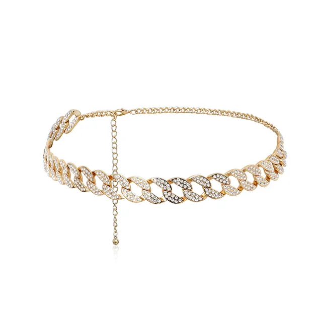 Generous Geometry Zircon Body Chain Waist Chain Gold - Shop at LoveMi