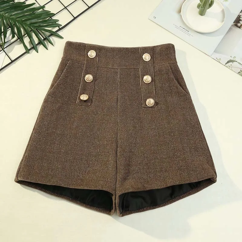 High-waist A-line Outer Wear Wide-leg Boot Pants - Coffee - View 1