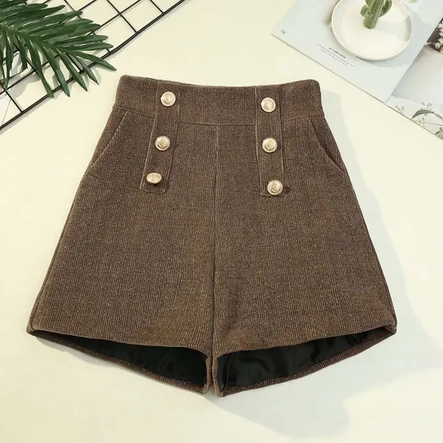 High waist A line Outer Wear Wide leg Boot Pants Coffee - Shop at LoveMi