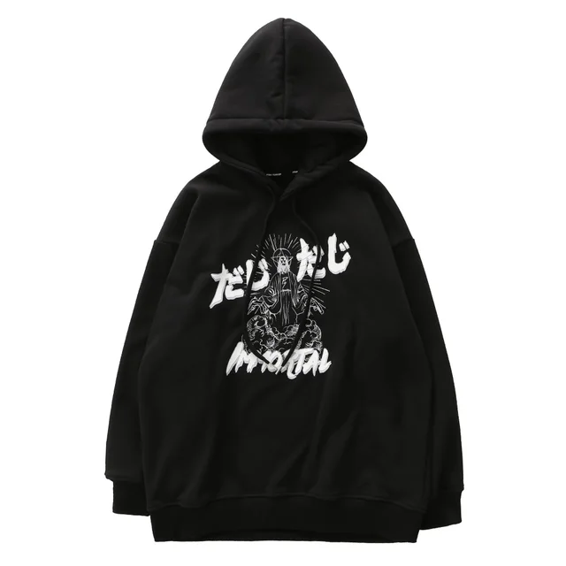 Women's Short Hooded Sweater Loose Autumn And Winter Black - Shop at LoveMi