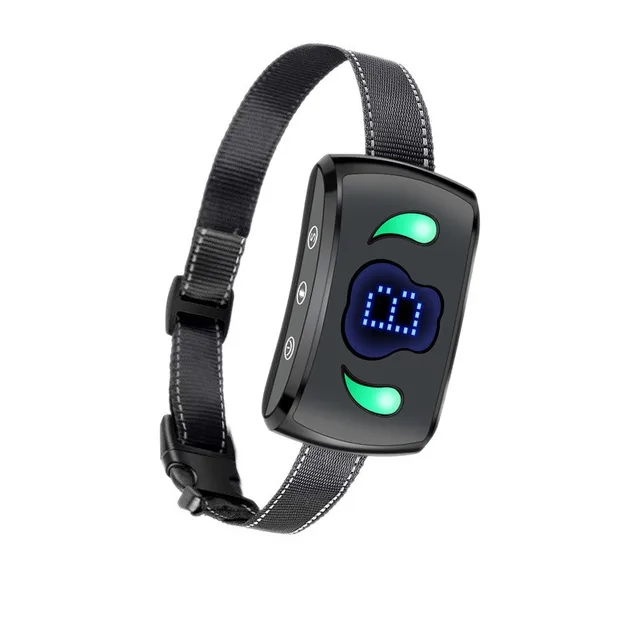 Rechargeable Training Dog Bark Stop Waterproof Collar Black - Shop at LoveMi
