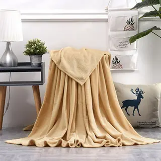 Summer Thin Nap Blanket Quilt - Camel