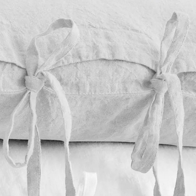 Simple Solid Color Linen Bandage Pillowcase Light Grey - Shop at LoveMi