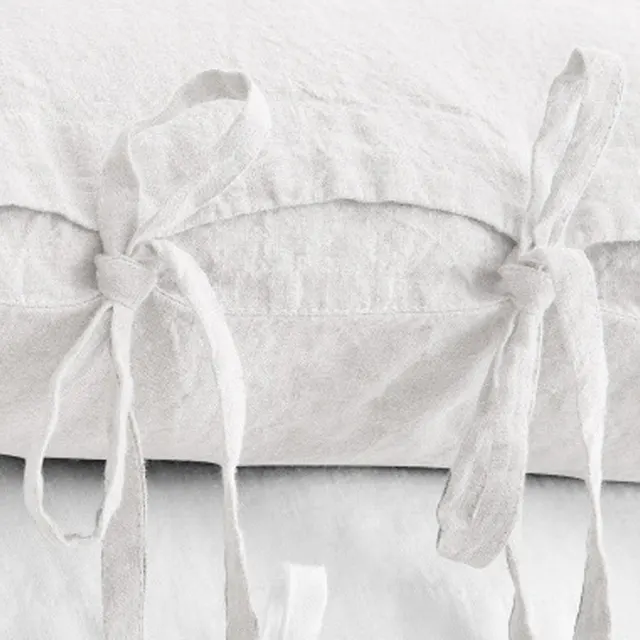 Simple Solid Color Linen Bandage Pillowcase White - Shop at LoveMi