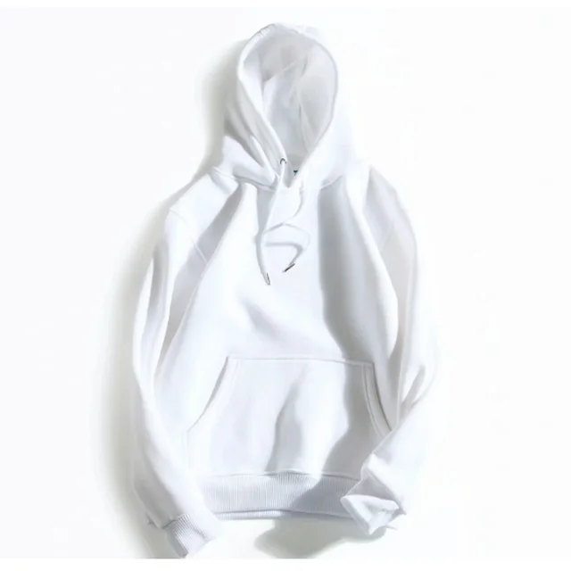 Fashion Simple And Versatile Pullover Plus Fleece Sweater White - Shop at LoveMi