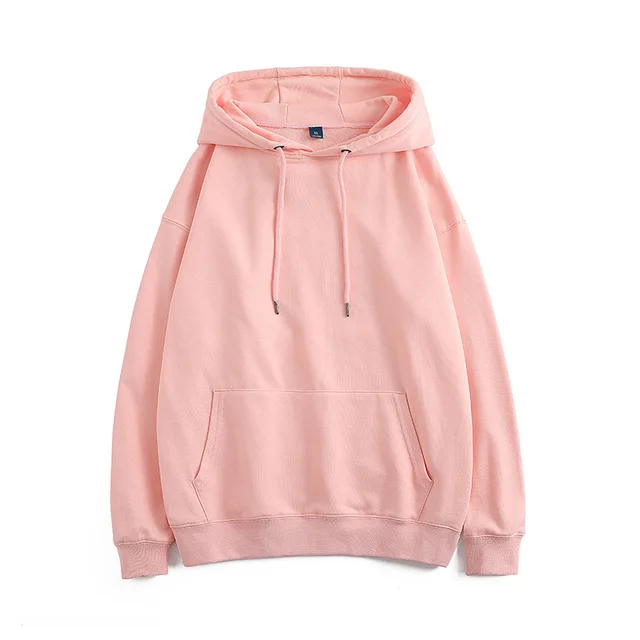 Autumn Thin Drop Shoulder Pullover Sweater Blank Custom Hoodie Pink - Shop at LoveMi