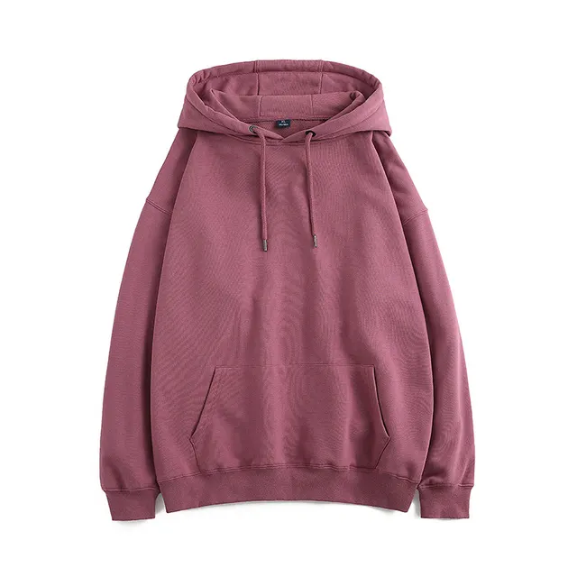 Autumn Thin Drop Shoulder Pullover Sweater Blank Custom Hoodie Purple - Shop at LoveMi