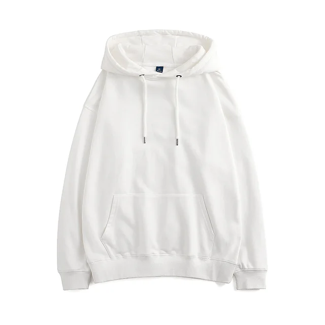 Autumn Thin Drop Shoulder Pullover Sweater Blank Custom Hoodie White - Shop at LoveMi