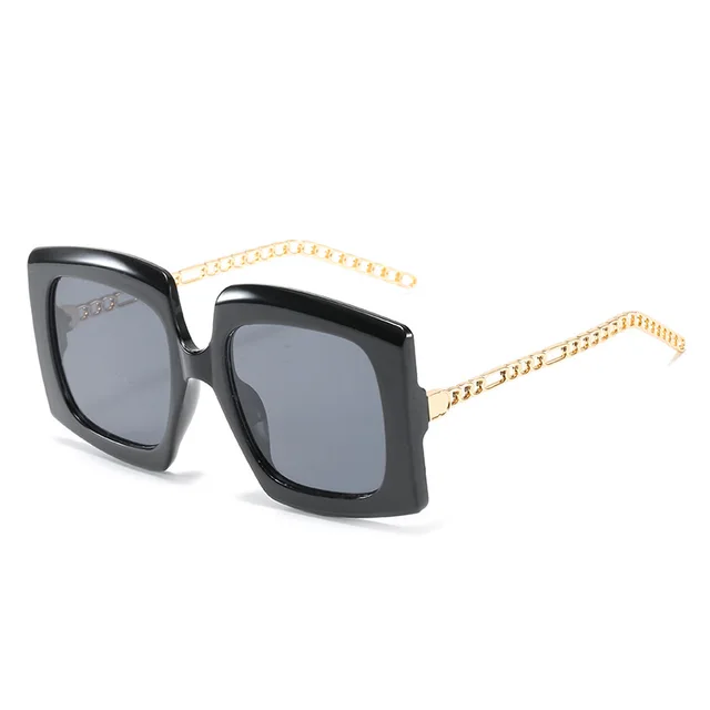 Fashion Women's Metal Chain Cat Eye Square Frame Sunglasses - Shop at LoveMi