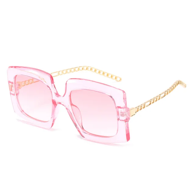 Fashion Women's Metal Chain Cat Eye Square Frame Sunglasses - Shop at LoveMi