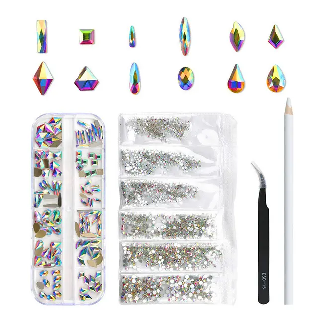 Nail Drill Round Resin AB Color Drill Set Colorful - Shop at LoveMi