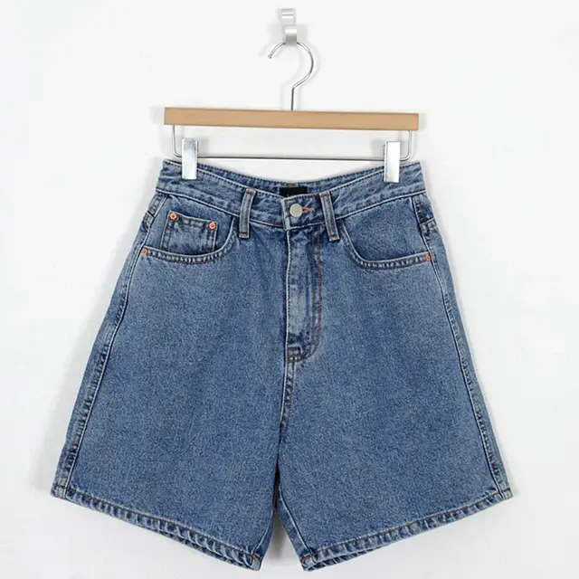 Slim Slimmer High Waist Denim Shorts Denim Blue - Shop at LoveMi