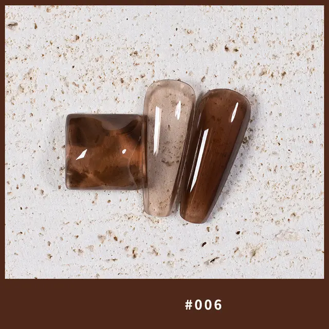 9 Colors Amber Set UV Gel Nail Polish Ice Penetration Soak Off Shining Style 6 - Shop at LoveMi