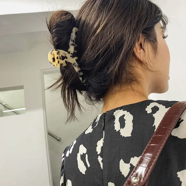 Simple Retro Cute Leopard Hairpin Headdress Khaki - Shop at LoveMi