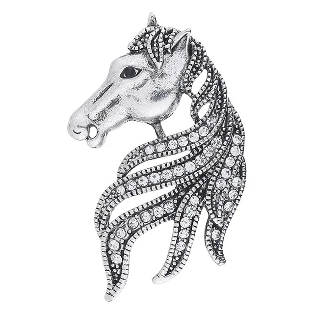 Pegasus Unicorn Star Tassel Brooch Retro Pin Clothes With Accessories Ancient Silver - Shop at LoveMi