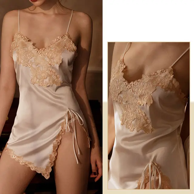 Pajamas Free Night Skirt Suit Small Chest Show White - Shop at LoveMi