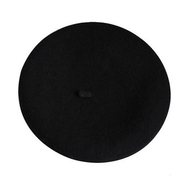 Autumn And Winter Japanese Casual Wool Warm Hat Beret Black - Shop at LoveMi