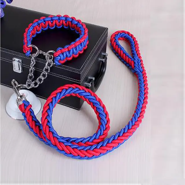 Pet Leash Medium And Large Dog Golden Retriever Dog Chain Red Blue - Shop at LoveMi