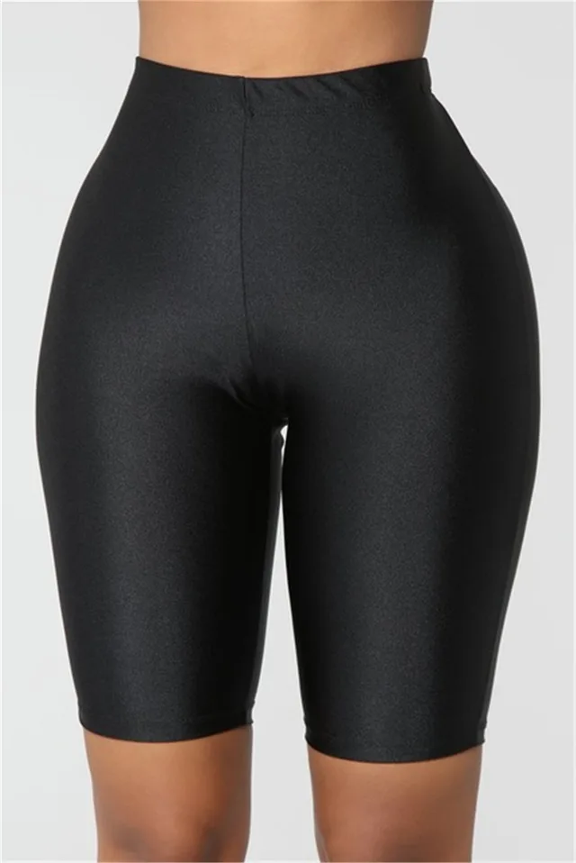 Women's Peach Hip Fitness Pants Women's Stretch Five point Pants Black - Shop at LoveMi